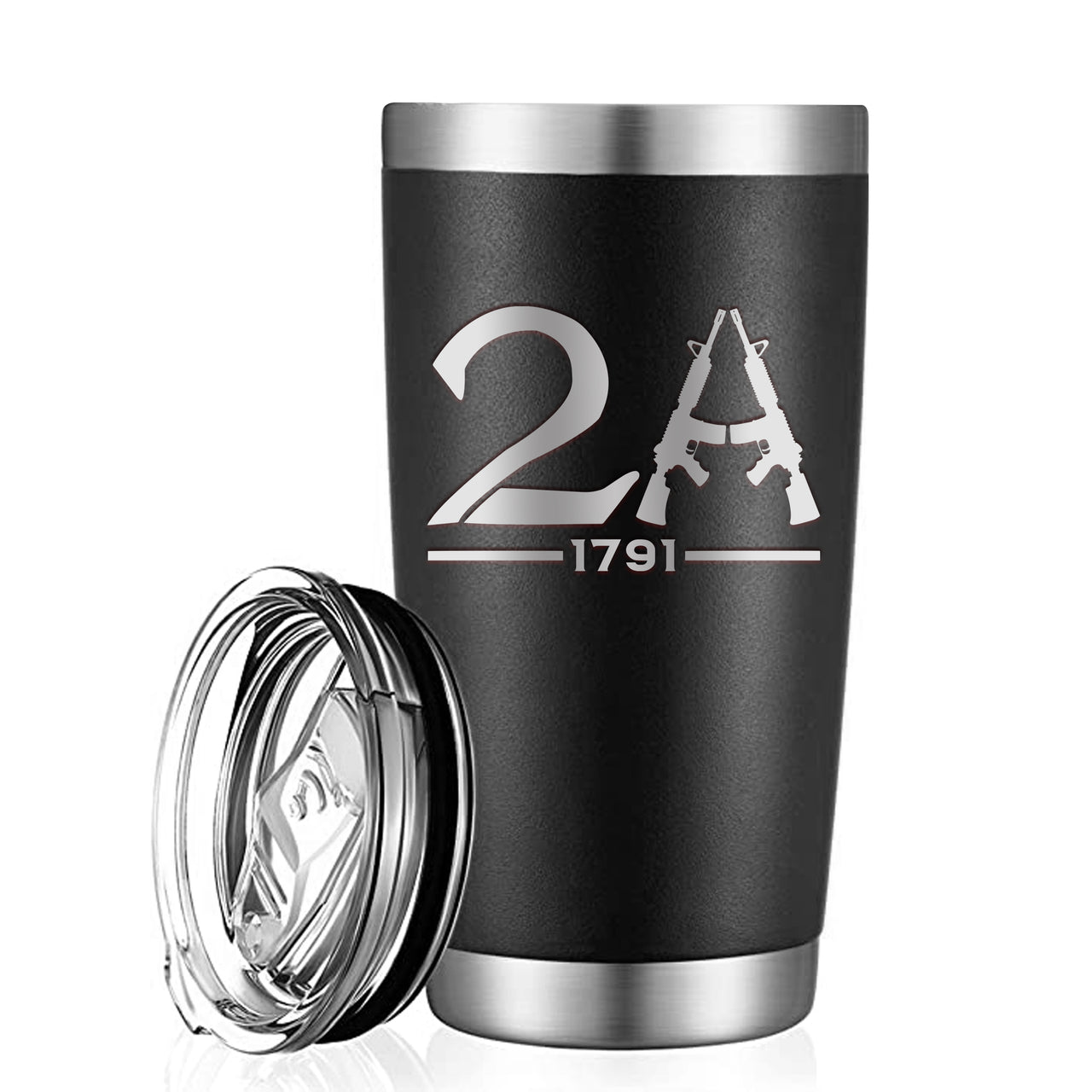 2A Black Metal Tumbler 20oz
