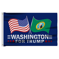 Washington 3 x 5 Flag – Dual Flags