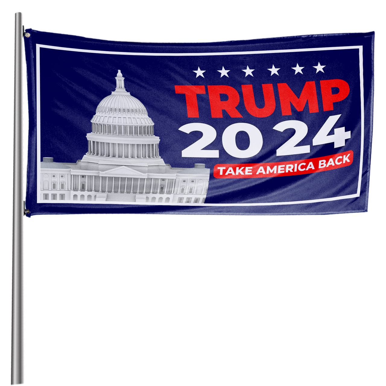 Trump 2024 Take America Back Capitol Building 3x5 Flag