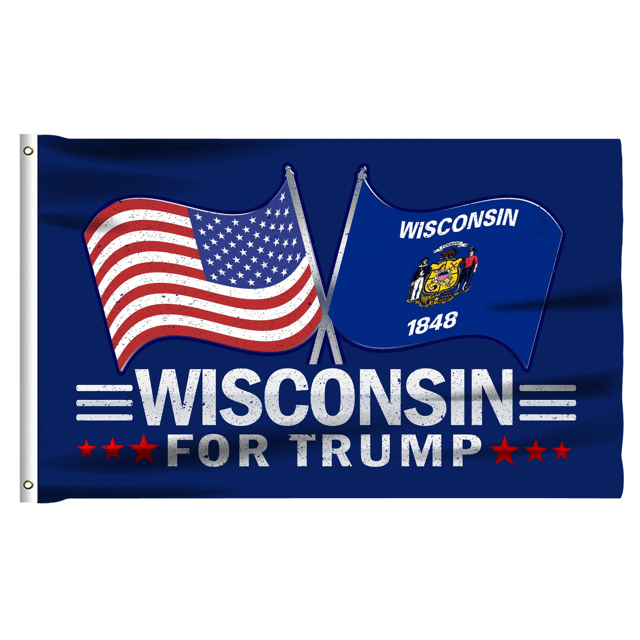 Wisconsin 3 x 5 Flag – Dual Flags