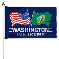 Washington 3 x 5 Flag – Dual Flags