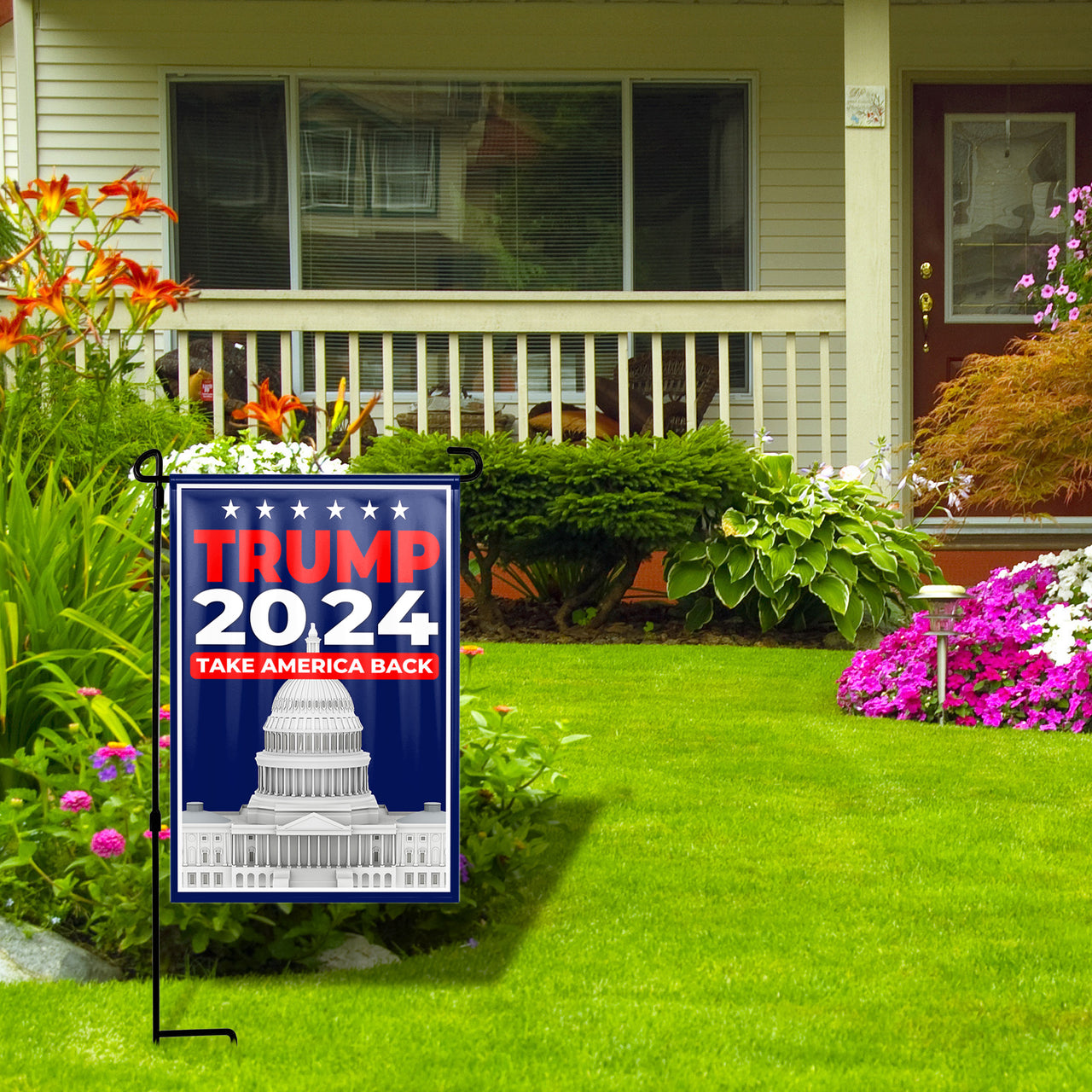 Trump 2024 Take America Back Capitol Building Yard Flag