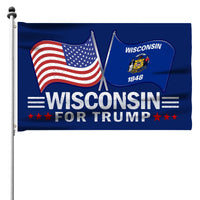 Wisconsin 3 x 5 Flag – Dual Flags