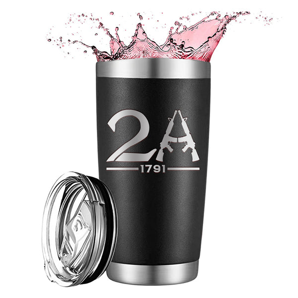 2A Black Metal Tumbler 20oz