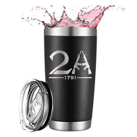 2A Black Metal Tumbler 20oz