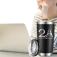 2A Black Metal Tumbler 20oz