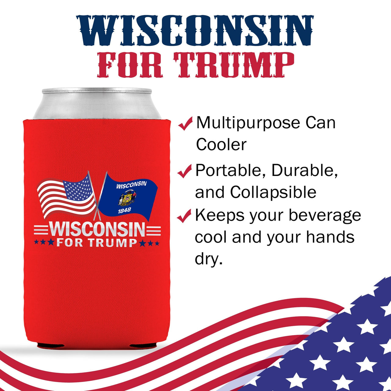 Wisconsin Can Cooler 6 Pack