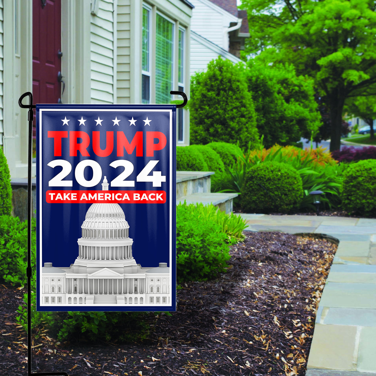 Trump 2024 Take America Back Capitol Building Yard Flag