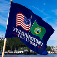 Washington 3 x 5 Flag – Dual Flags