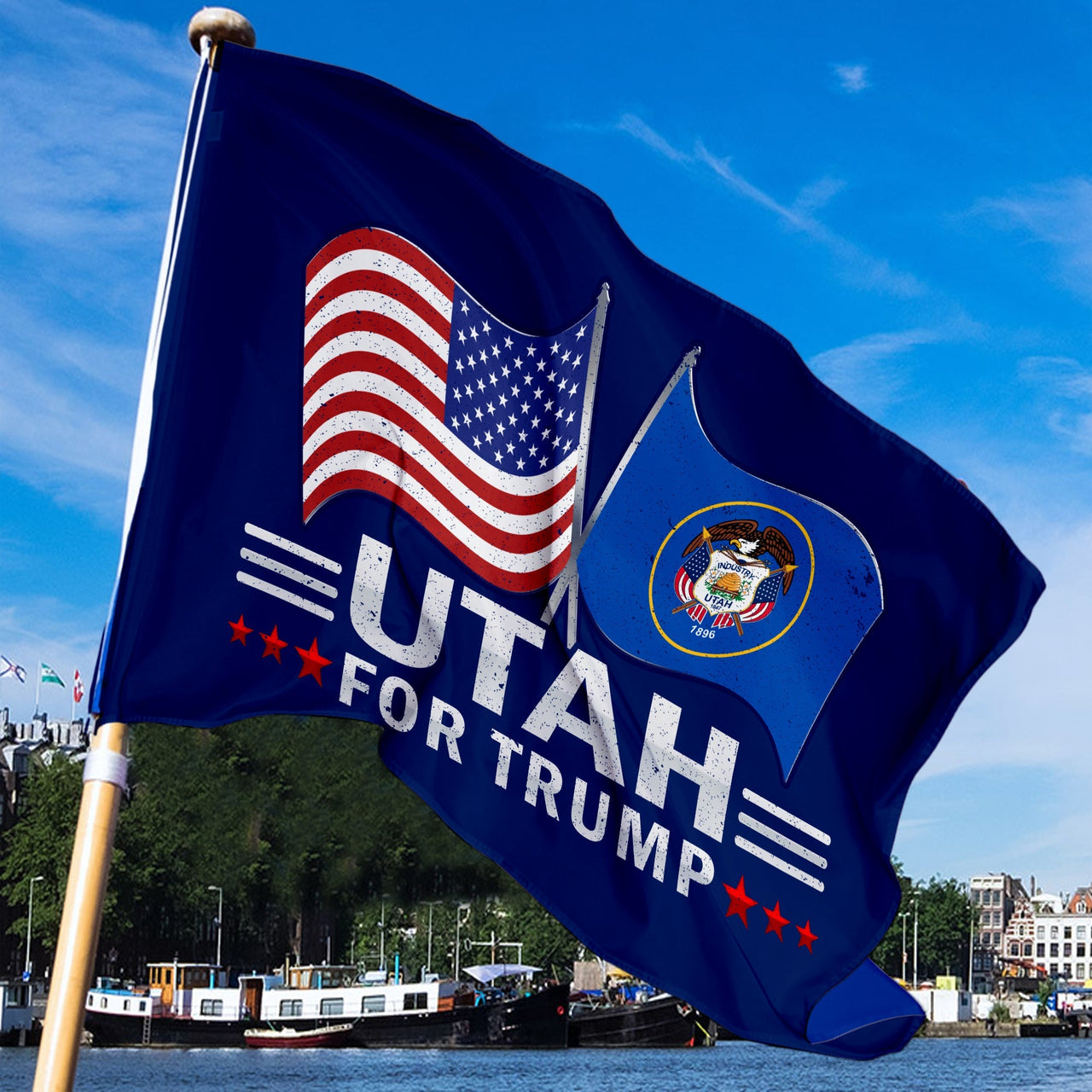 Utah 3 x 5 Flag – Dual Flags