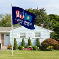 South Dakota 3 x 5 Flag – Dual Flags