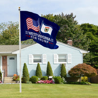 West Virginia 3 x 5 Flag – Dual Flags