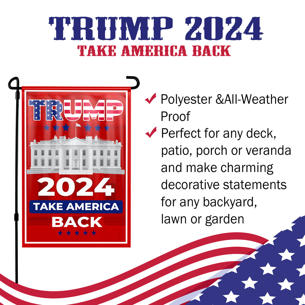 Take America Back White House Yard Flag