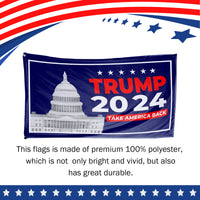 Trump 2024 Take America Back Capitol Building 3x5 Flag