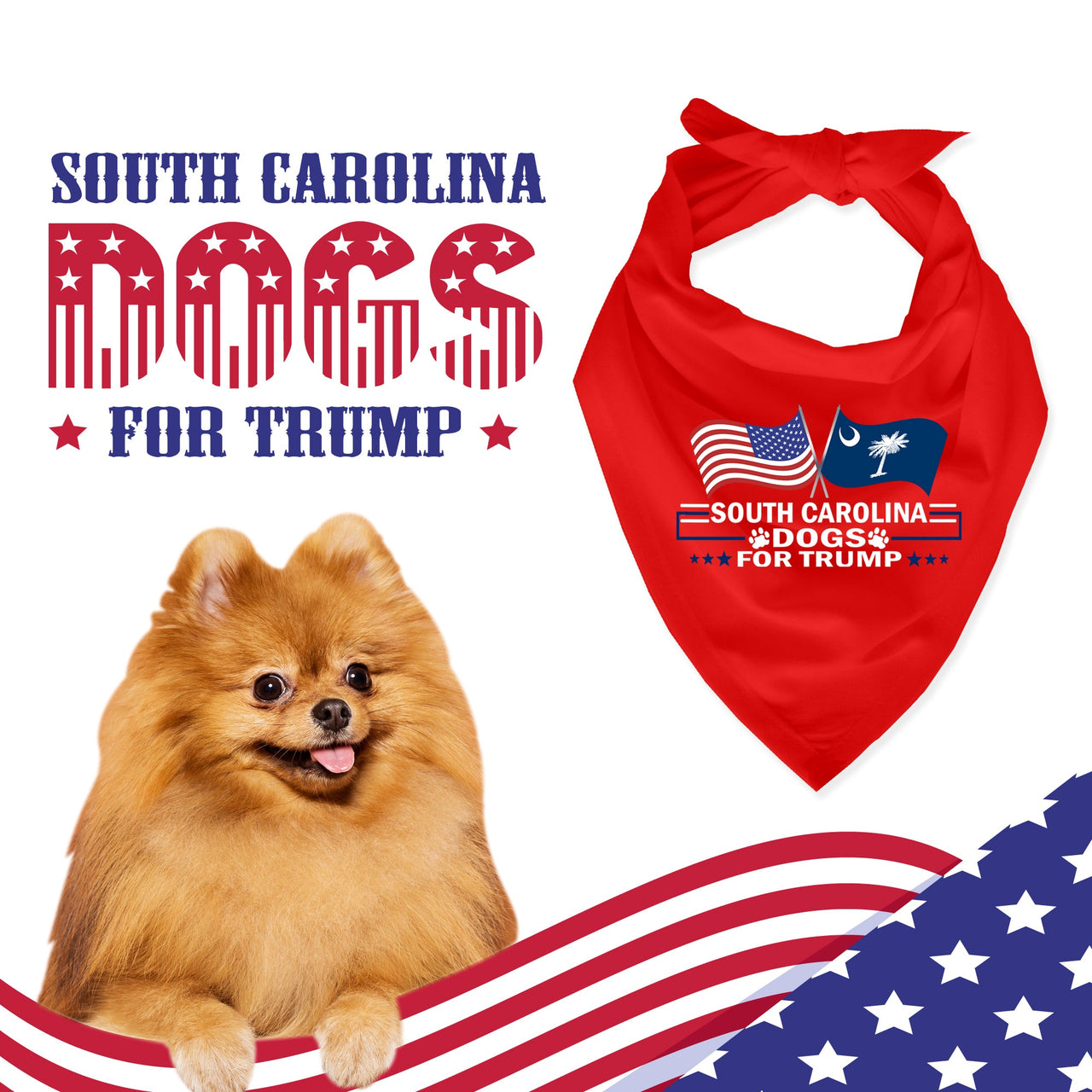 South Carolina Dog Bandana