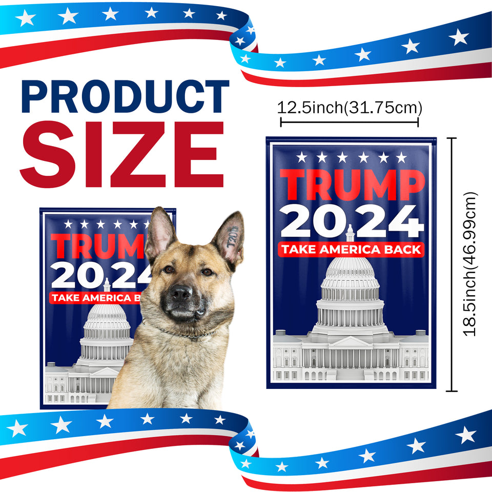 Trump 2024 Take America Back Capitol Building Yard Flag