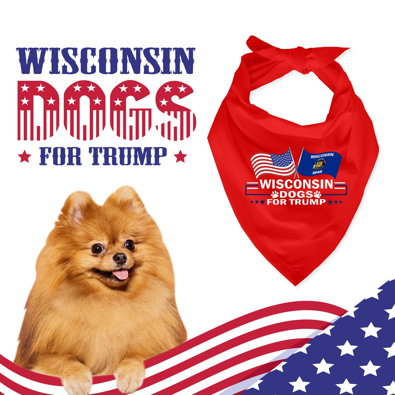 Wisconsin Dog Bandana