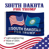 South Dakota 3 x 5 Flag – Dual Flags