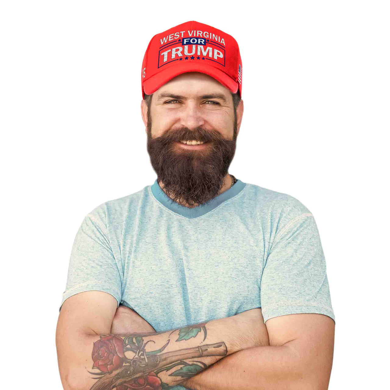 West Virginia Embroidered Red Hat