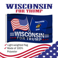 Wisconsin 3 x 5 Flag – Dual Flags
