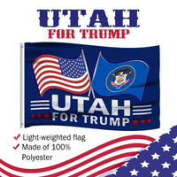 Utah 3 x 5 Flag – Dual Flags