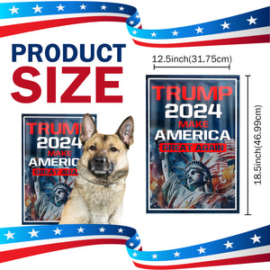 Trump 2024 Make America Great Again Statue of Liberty Yard Flag