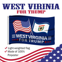 West Virginia 3 x 5 Flag – Dual Flags