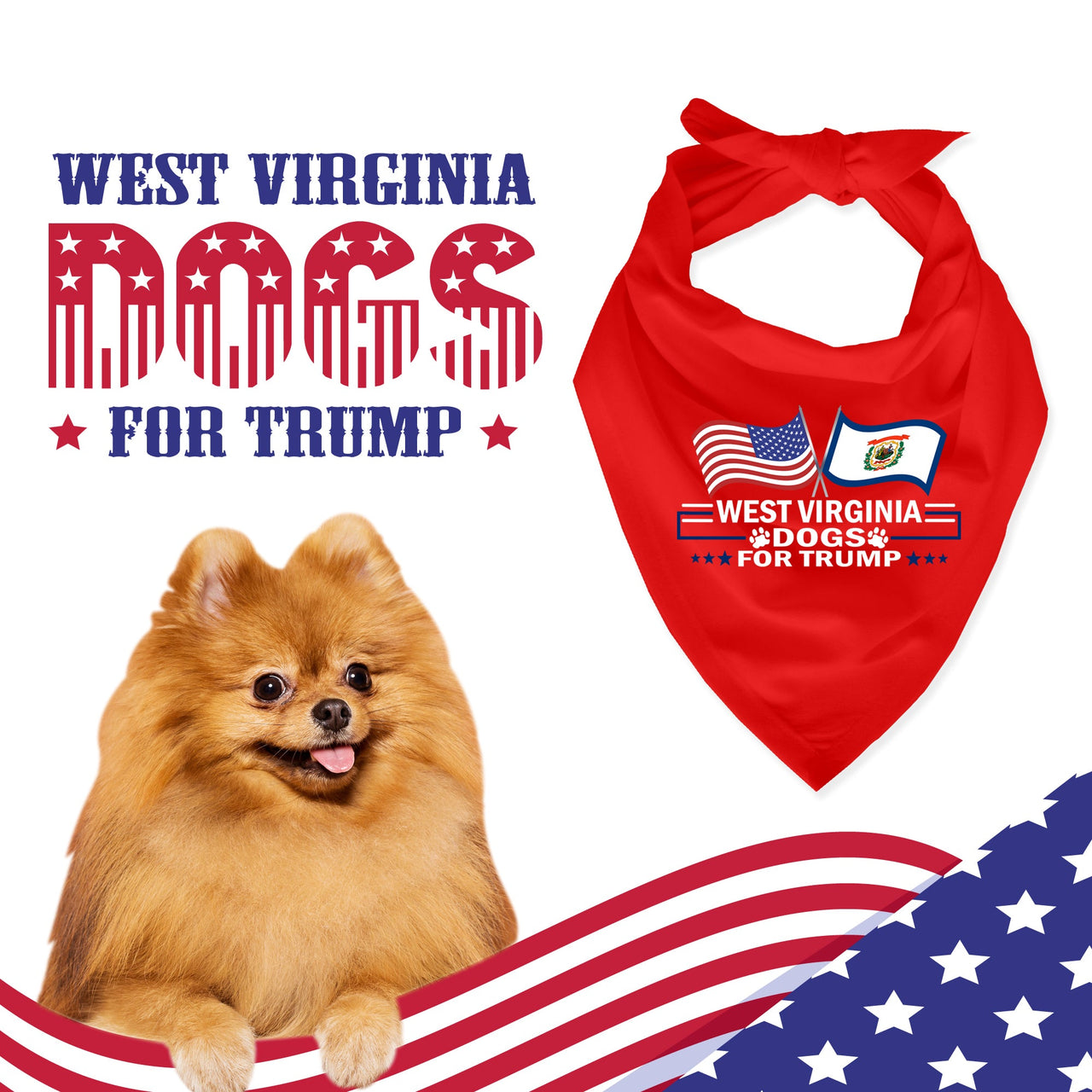 West Virginia Dog Bandana