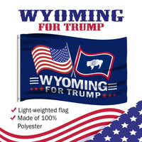 Wyoming 3 x 5 Flag – Dual Flags