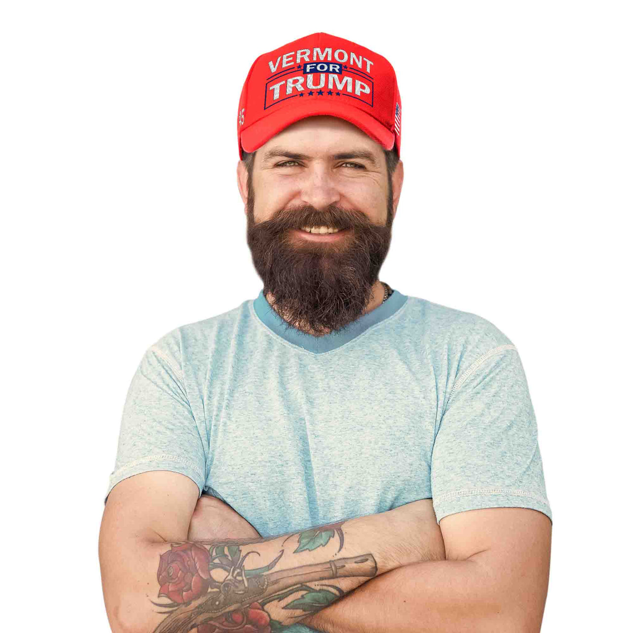 Vermont Embroidered Red Hat