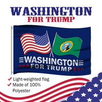 Washington 3 x 5 Flag – Dual Flags