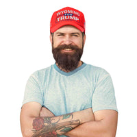 Wyoming Embroidered Red Hat