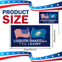 South Dakota 3 x 5 Flag – Dual Flags