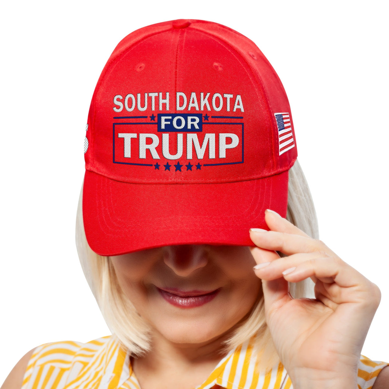 South Dakota Embroidered Red Hat