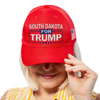 South Dakota Embroidered Red Hat