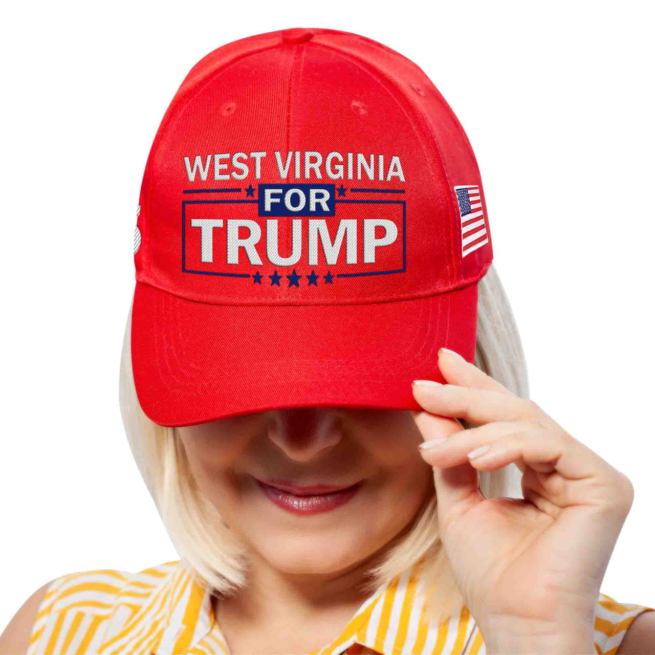 West Virginia Embroidered Red Hat
