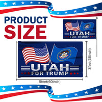 Utah 3 x 5 Flag – Dual Flags