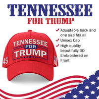 Tennessee Embroidered Red Hat