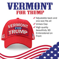 Vermont Embroidered Red Hat