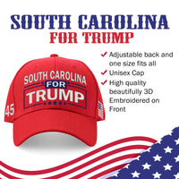 South Carolina Embroidered Red Hat