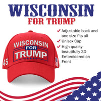 Wisconsin Embroidered Red Hat