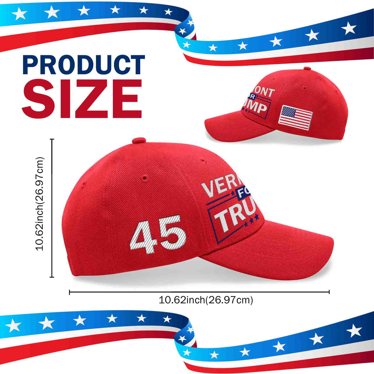 Vermont Embroidered Red Hat