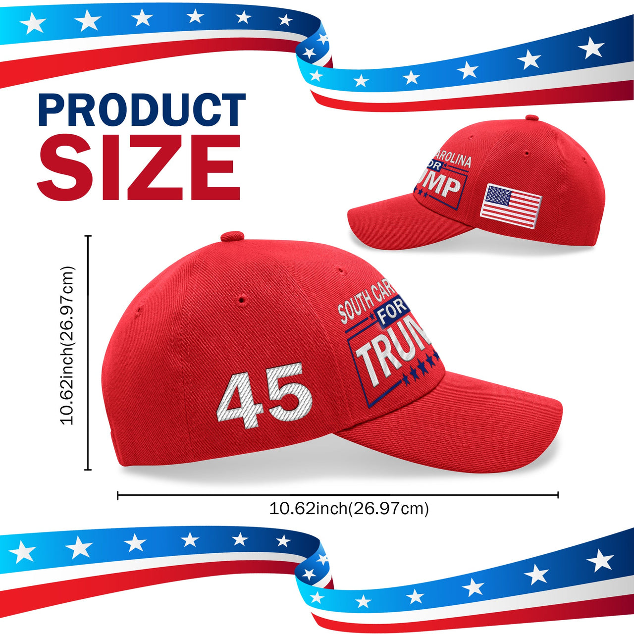 South Carolina Embroidered Red Hat