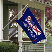 Proud Alabama Republican flag on a porch