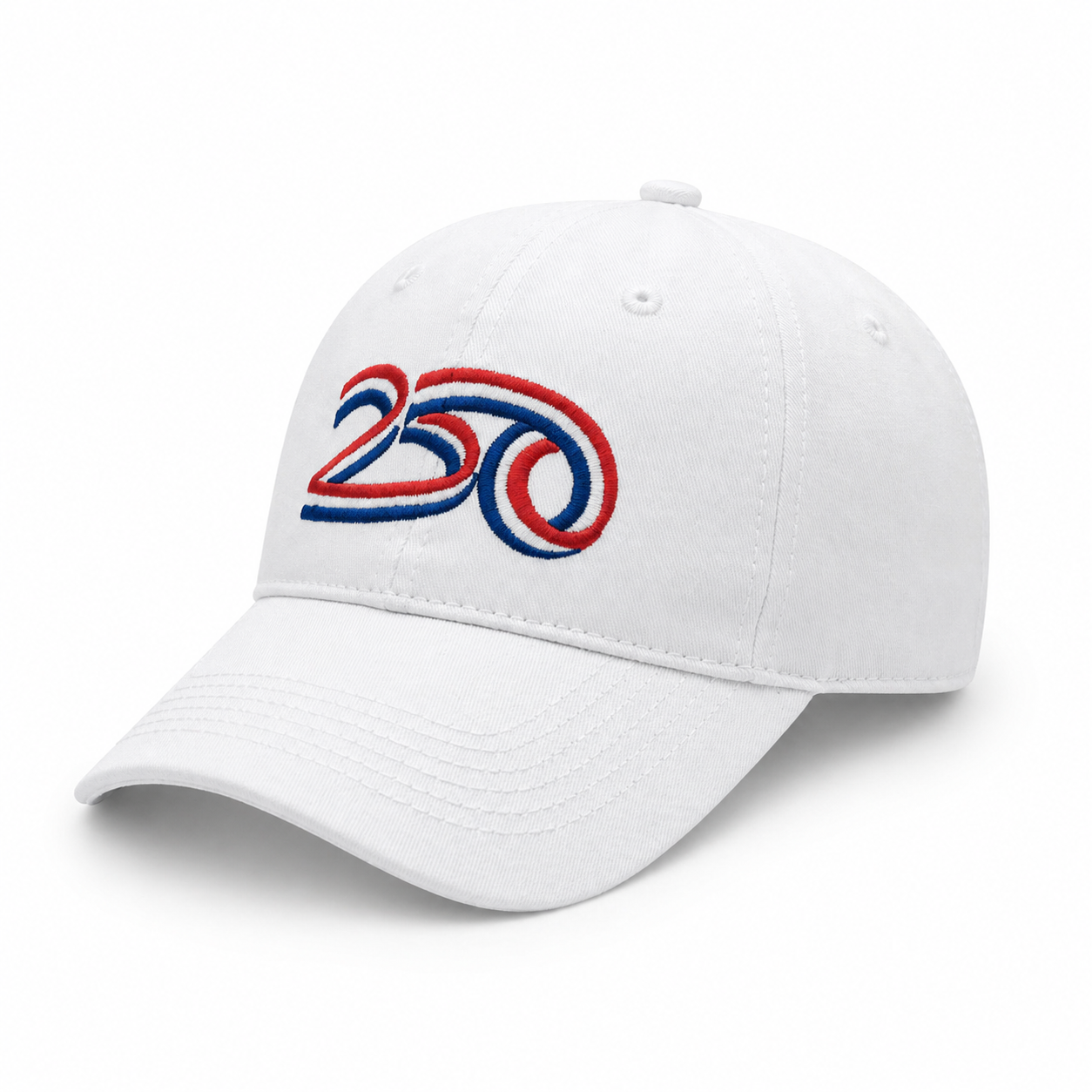 America 250th Birthday Hat | 1776–2026 Embroidered White Cap