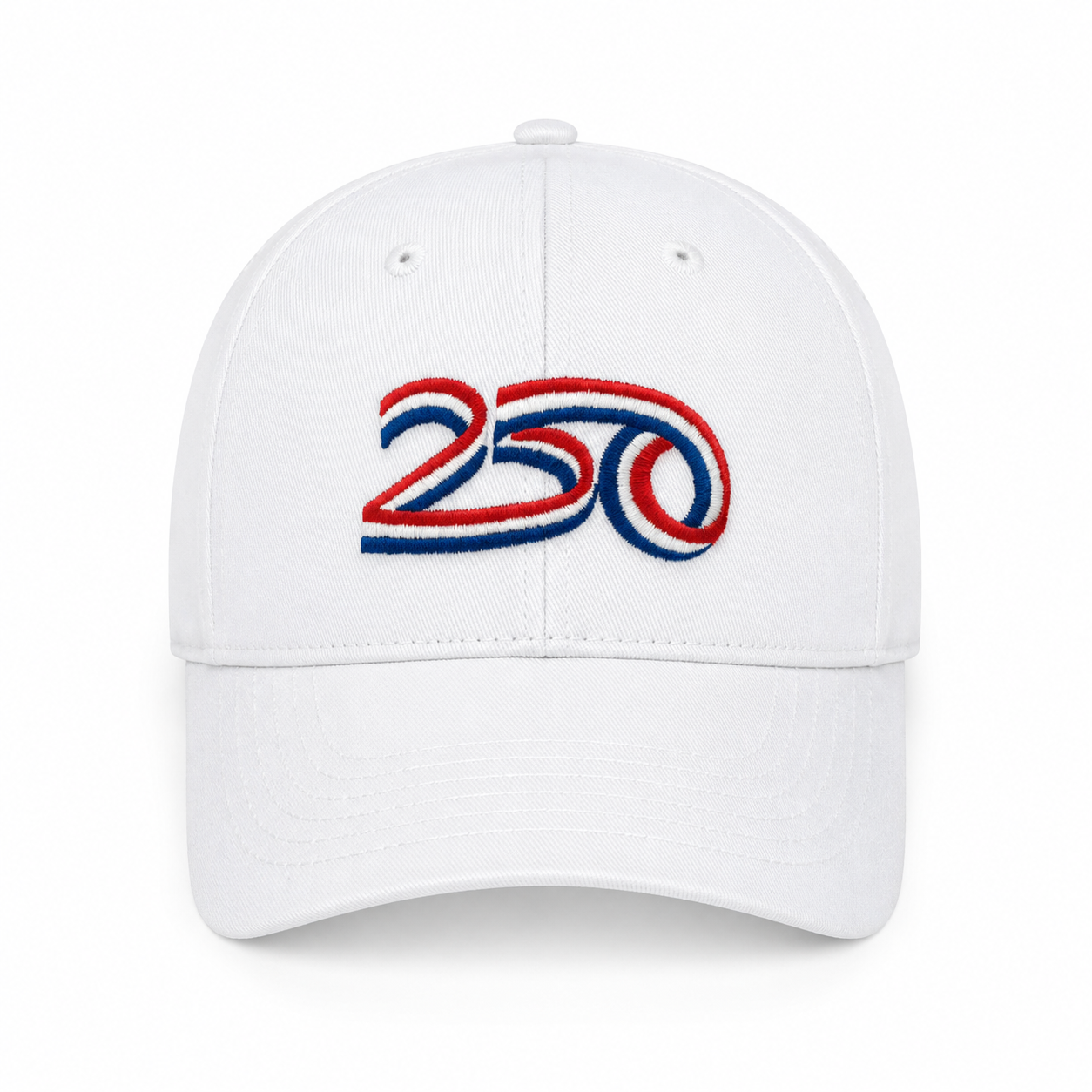 America 250th Birthday Hat | 1776–2026 Embroidered White Cap
