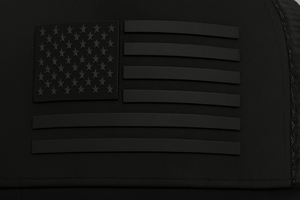FAFO Patriotic Punisher Skull & Blackout Flag Mesh Snapback Hat