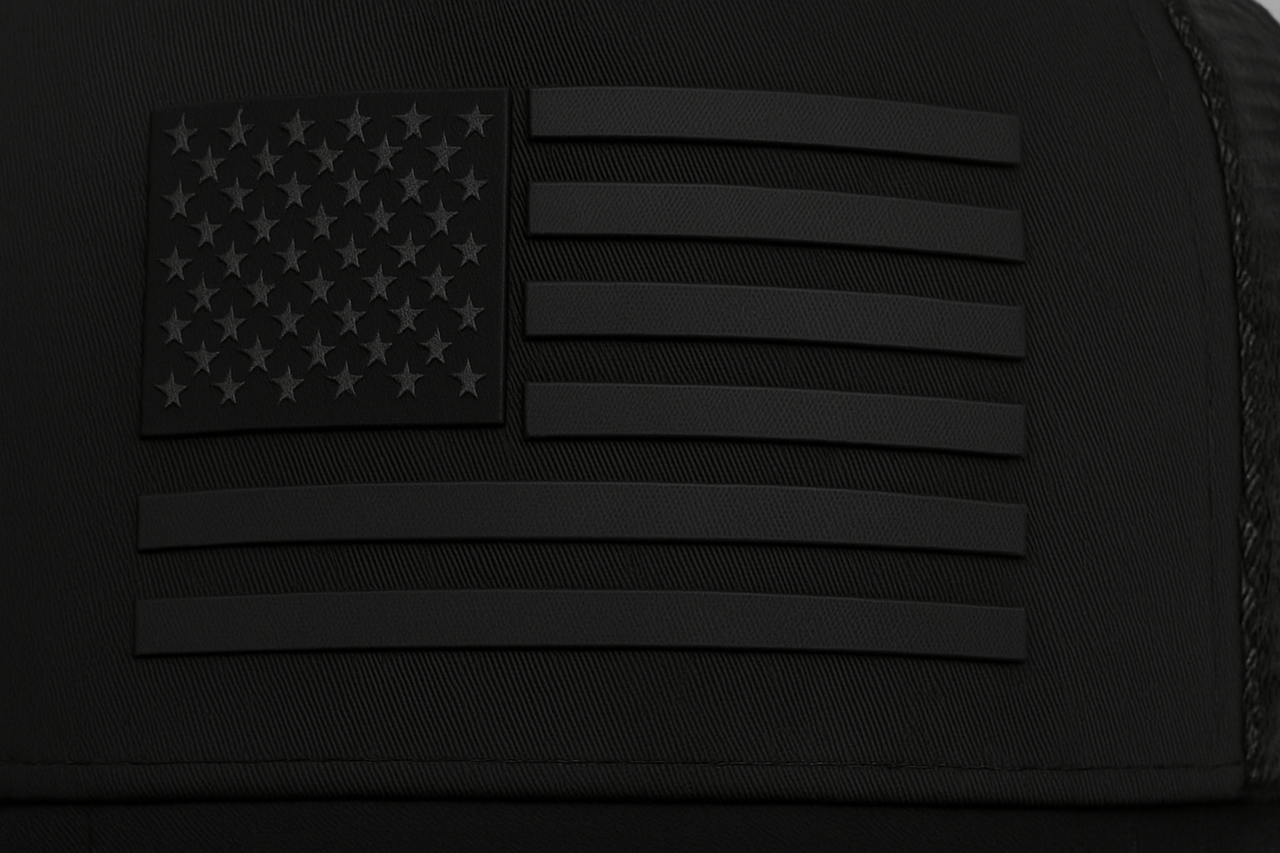 2A Second Amendment “1791” Mesh Snapback Hat — Black Out American Flag on the Front