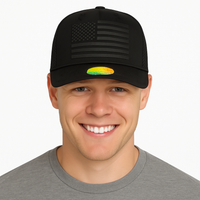 2A Second Amendment “1791” Mesh Snapback Hat — Black Out American Flag on the Front