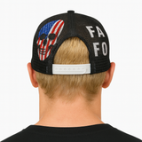 FAFO Patriotic Punisher Skull & Blackout Flag Mesh Snapback Hat
